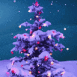 Sapin de Noël enneigé