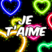 Coeur néon "Je t'aime"