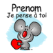 Petite souris "Je pense � toi"