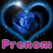 Rose bleue dans un coeur �toil�