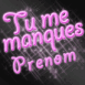 Tube néon "Tu me manques"