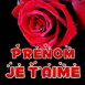 Une rose et un "Je t'aime"