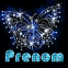 Papillon de perles scintillant