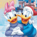 Donald et Daisy dansent sur la glace