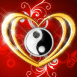 Logo Pendentif Yin Yang en coeur