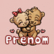 Ourson et oursonne amoureux