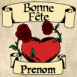 Coeur et roses "Bonne f�te"