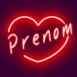 Coeur n�on rouge