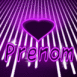 Coeur n�on violet