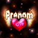 Coeur rose sur ciel �toil� et flammes