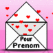Enveloppe pleine de coeurs