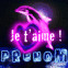 Coeur et dauphin n�on "Je t'aime!"