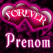 Coeurs "Forever" n�on rose