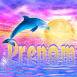 Dauphin et coucher de soleil acidul�