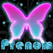 Papillon lumineux rose
