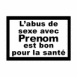 Avertissement "L'abus de sexe est bon pour la sant�"