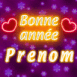 Bonne ann�e avec coeurs