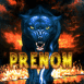 Panth�re mena�ante dans le feu