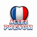 Ballon en coeur bleu blanc rouge