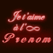 Néon "Je t'aime à l'infini"