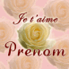 Roses jaunes "Je t'aime" ton pastel