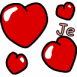Coeurs avec la mention "Je t'aime" anim�e