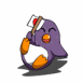 Pingouin avec drapeau anim�