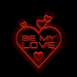 "Be my love" dans un coeur