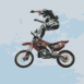 Motocross, figure acrobatique une main