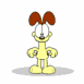 Odie tirant la langue