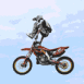 Motocross, acrobatie les pieds devant