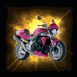 Moto rouge et explosion