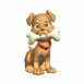 Chiot portant un os