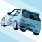 Peugeot 106 tun�e bleu et blanc