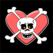 Coeur dansant derri�re un cr�ne