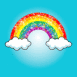 Arc-en-ciel scintillant