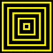 Carr� psych�d�lique noir et jaune