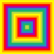 Carr� psych�d�lique multicolore