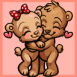 Ourson et oursonne amoureux