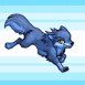 Loup traversant l'�cran