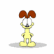 Odie tirant la langue