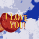 Coeurs "I love you" dans le ciel