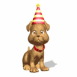 Chiot portant un chapeau pointu