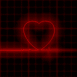 Trac� cardiaque en forme de coeur