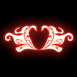 Coeur tribal n�on rayonnant