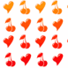 Motif "coeurs et cerises" anim�