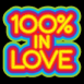 "100% love" n�on