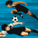 Mark Landers �vitant un tacle
