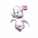 Lapin 3D et des coeurs 