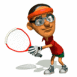 Tennisman 3D au service